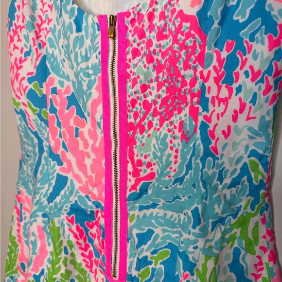 Lilly Pulitzer Blue and Pink Scoop Neck Sundress - Picture 7 of 8